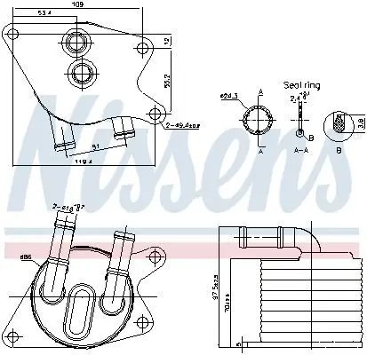 BMW 2 Serisi F45 Active Tourer 2013-2018 B47 Şanzıman Yağ Soğutucusu | NISSENS 91398