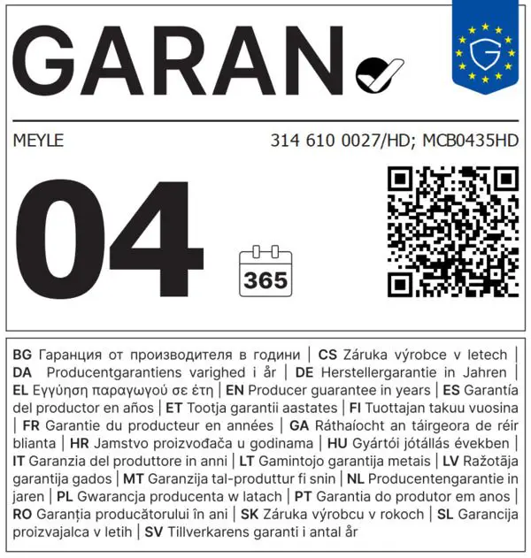 BMW 7 Serisi F01 2009-2015 Salıncak Fiseğı Ön Üst | MEYLE 314 610 0027/HD