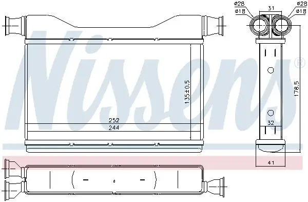BMW 5 Serisi F07 2008-2017 N47 Kalorifer Radyatörü | NISSENS 70528