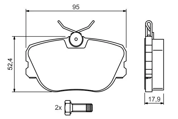 BMW 3 Serisi E30 1988-1991 Fren Balatası Ön | BOSCH 0986494058