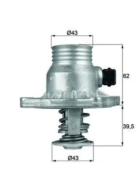 BMW 7 Serisi E38 1994-2001 M62 Termostat | BEHRMAHLE TM11105