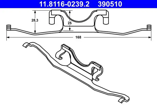 BMW 5 Serisi E39 1996-2003 Balata Sacı Ön | ATE 11.8116-0239.2