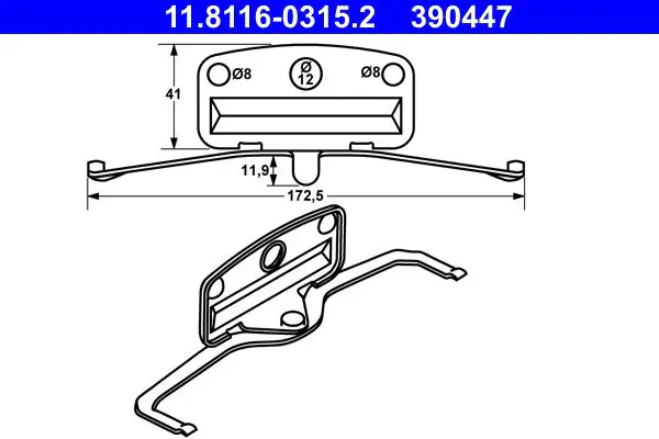 BMW 3 Serisi E92 2005-2013 Balata Sacı Ön | ATE 11.8116-0315.2