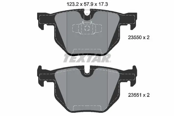 BMW 3 Serisi E90/E91/E92/E93 2005 Fren Balatası Arka | TEXTAR 2355001