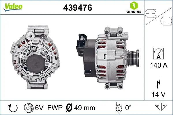 BMW 3 Serisi E90 2004-2012 N42 Şarj Dinamosu 150A | VALEO 439476