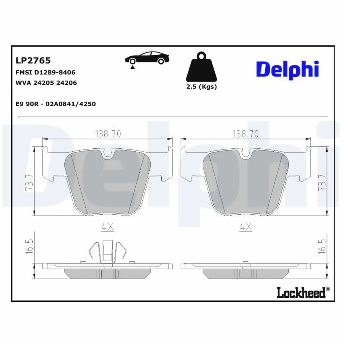 Mercedes S Serisi W221 Fren Balatası Ön | DELPHI LP2765