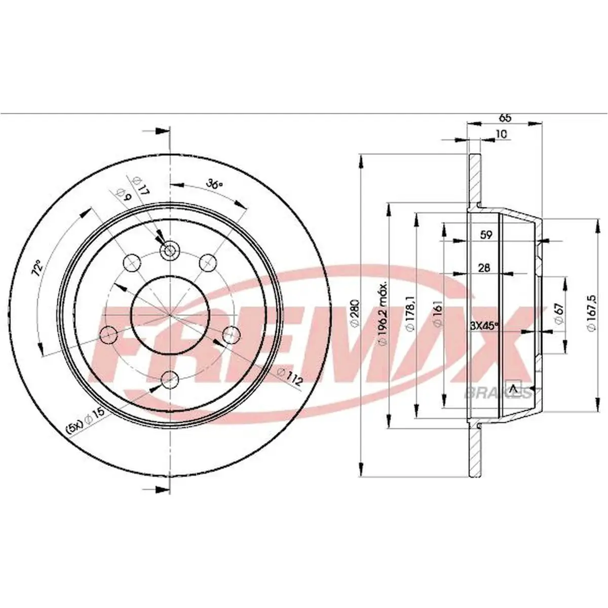 Mercedes Vito W638 Arka Fren Diski | FREMAX BD-6381