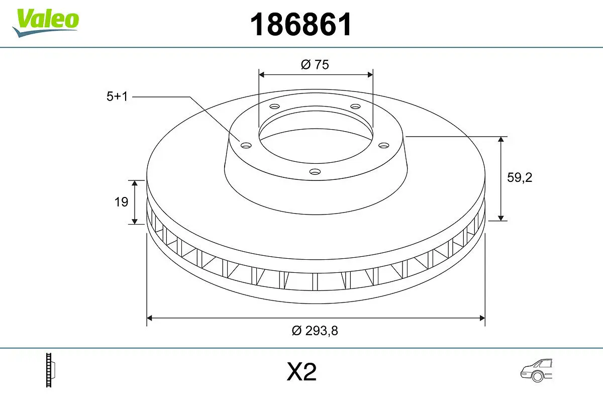 BMW 3 Serisi E46 Arka Fren Diski | VALEO 186861