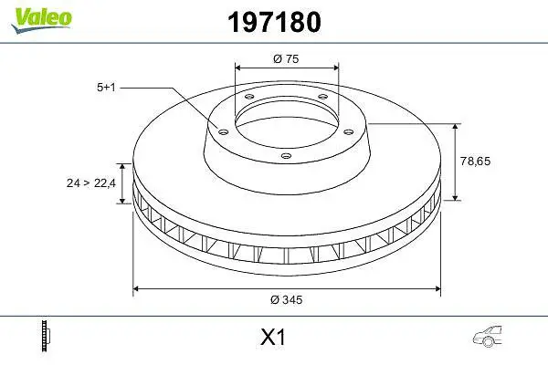 BMW X5 Serisi F15 Arka Fren Diski | VALEO 197180