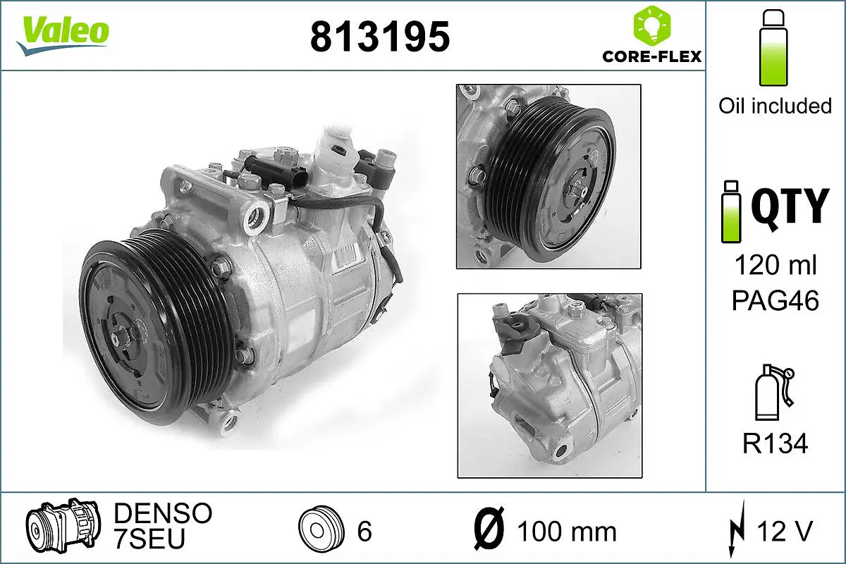 Mercedes C Serisi W203 OM642 Klima Kompresörü | VALEO 813195