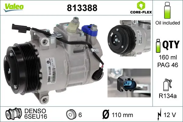 Mercedes C Serisi W204 M274 Klima Kompresörü | VALEO 813388