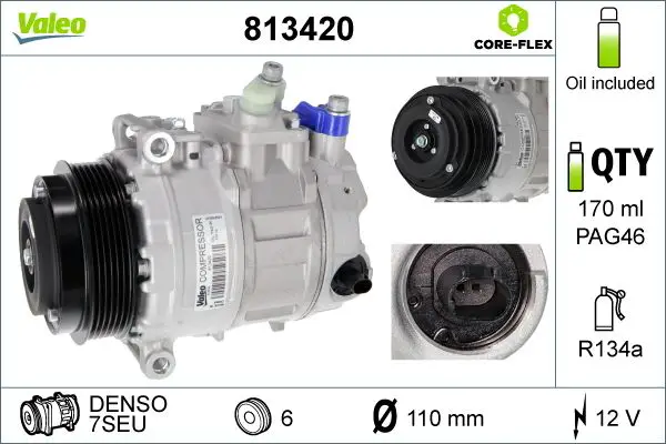 Mercedes C Serisi W203 M272 Klima Kompresörü | VALEO 813420