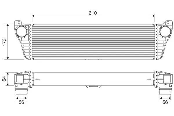 Mercedes Vito Serisi W639 OM651 Turbo İntercooler Radyatörü | VALEO 818322