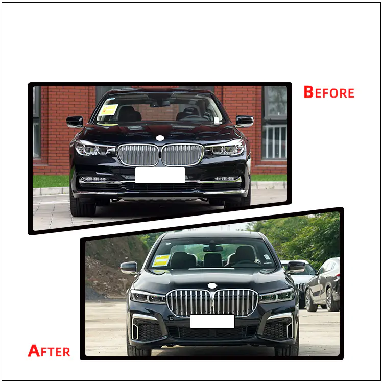 BMW 7 Serisi G11 2016-2022 Komple Gövde Kiti [DONUSUM => G12] PDCli:Arka, <OO-OO> Egz.Uçlu, Mrşp-li, Panj-lu, Kaput/Çamurluk, Far/Stop 2015-18 | WENDER BA0112201