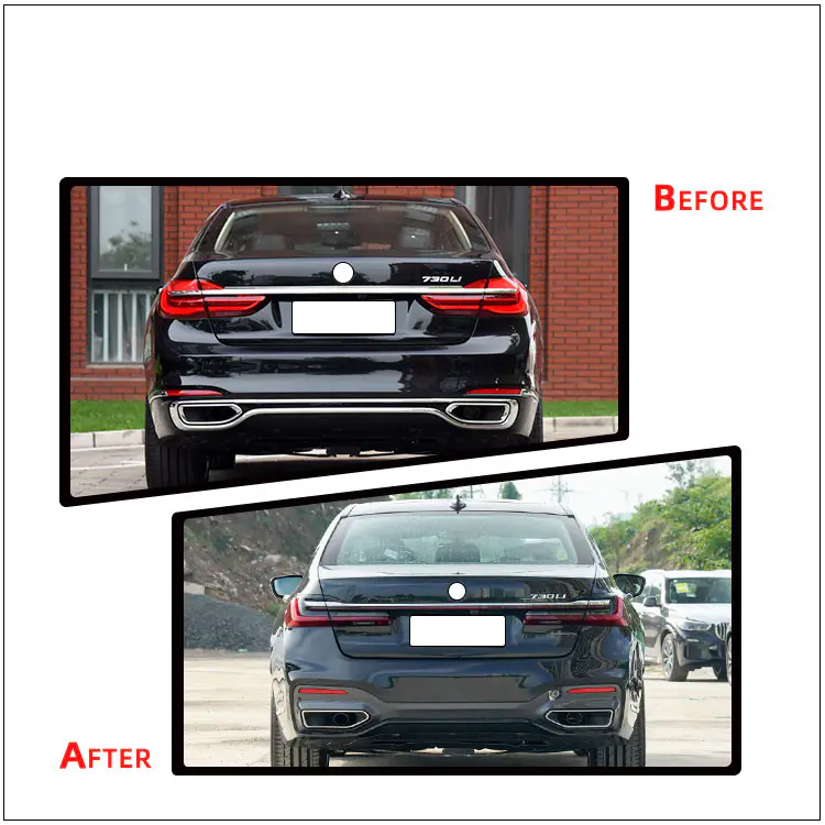 BMW 7 Serisi G11 2016-2022 Komple Gövde Kiti [DONUSUM => G12] PDCli:Arka, <OO-OO> Egz.Uçlu, Mrşp-li, Panj-lu, Kaput/Çamurluk, Far/Stop 2015-18 | WENDER BA0112201