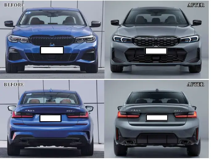 BMW 3 Serisi G20 2018- Gövde Kiti [DONUSUM => G20-LCI] <O-O> Egz.Uçlu, Panj-lu, Farlar -M-Tech- 2019-21 | WENDER BA2202208