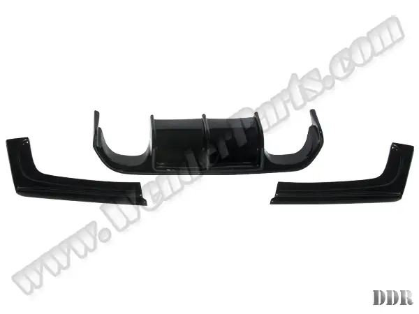 BMW 3 Serisi F30 2012-2018 Tampon Difüzörü Arka: Çift Egzoz Çıkışlı (Tek+Tek) Ortadan Egzoz Çıkışlı Piyano Siyah (OEM/Plastik) | WENDER BA2350697VRS