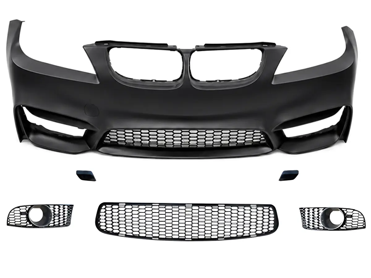 BMW 3 Serisi E92 2005-2013 Komple Tampon Ön; Far Yıkamalı, Sis Farı Delikli, Park Sensörlü | WENDER BA51118043959R4