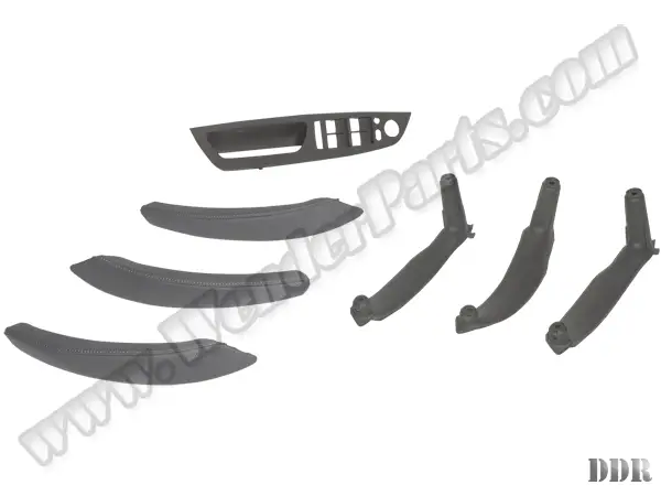 BMW X5 Serisi E70 Kapı Tutamak Seti Ön&Arka; Gri Deri Kaplamalı | WENDER BA51416975795L7
