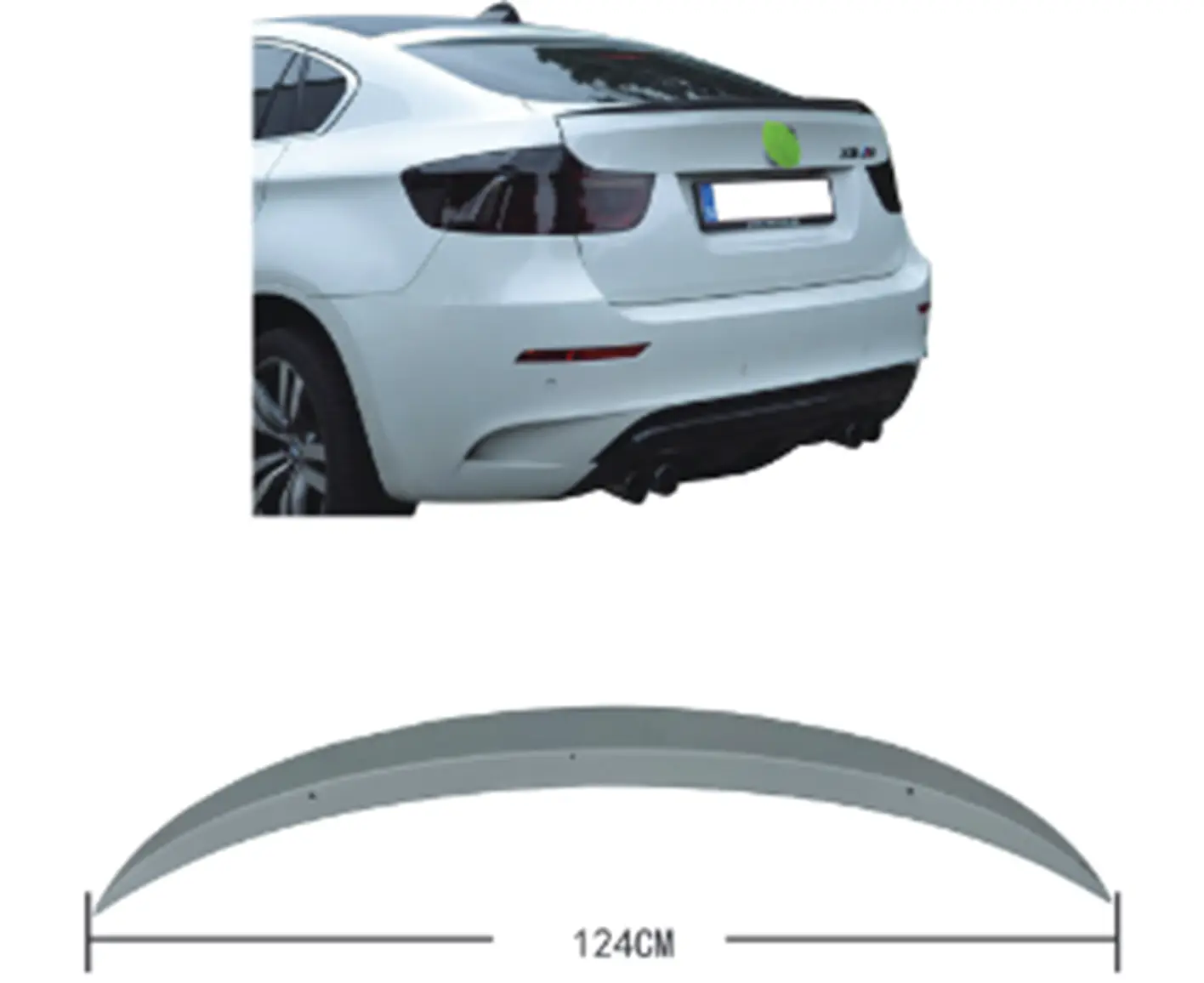 BMW X6 Serisi E71 2007-2014 Bagaj Spoyleri -///M-Performance- | WENDER BA51622161763