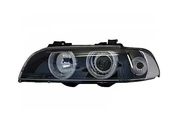 BMW 5 Serisi E39 1996-2003 Komple Far Sol (Siyah) Beyaz Sinyal | WENDER BA63126902425