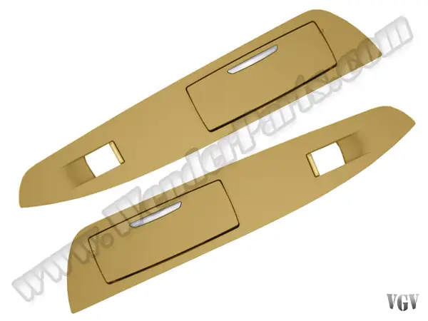 BMW 7 Serisi F01 Cam Düğme Çerçevesi Set Arka Sol&Sağ Küllüklü Bej | WENDER BA9168641/642
