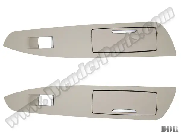 BMW 7 Serisi F01 Cam Düğme Çerçevesi Set Arka Sol&Sağ Küllüklü Krema | WENDER BA9168645/646
