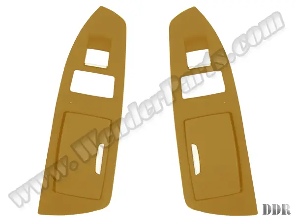 BMW 7 Serisi F01 Cam Düğme Çerçevesi Set Arka Sol&Sağ Küllüklü Bej Arka Güneşlik | WENDER BA9169049/050