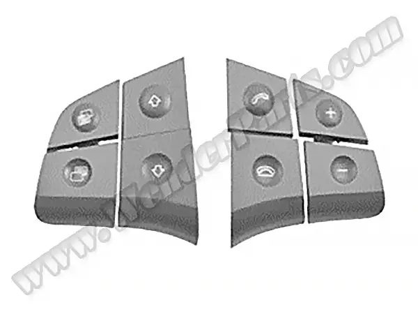 Mercedes ML W164 Direksiyon Tuş Takımı Set:8ad Gri | WENDER MA1648209710S2