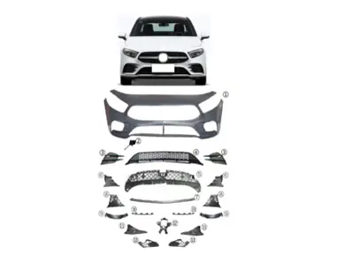 Mercedes A Serisi W177 2018- Komple Tampon Ön; Park Sensörlü | WENDER MA1778802801S1