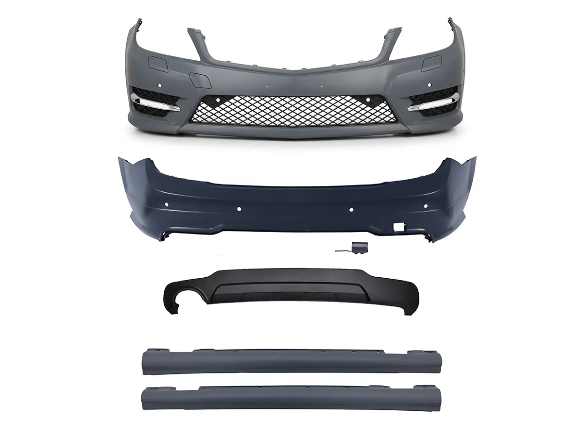 Mercedes C Serisi W204 2007-2013 Gövde Kiti Far Yıkamalı, Park Sensörü: Ön ve Arka, Çift Egzoz Çıkışlı, Marşpiyelli | WENDER MA2042102