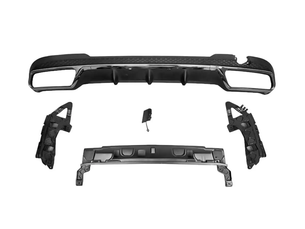 Mercedes E Serisi W212 2009-2016 Tampon Difüzörü Arka, Dörtlü Egzoz Çıkışlı | WENDER MA2128853138S1