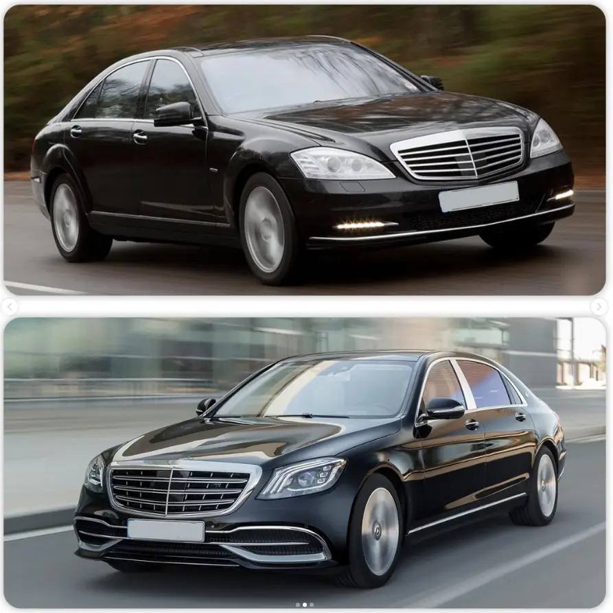 Mercedes S Serisi W221 2006-2013 Komple Gövde Kiti [DONUSUM => W222] Dörtlü Egzoz Çıkışlı Egzoz Uçlu, Panjururlu, Kaput/Çamurluk/Bagaj Kap., Far/Stop, Aynalar | WENDER MA2212210