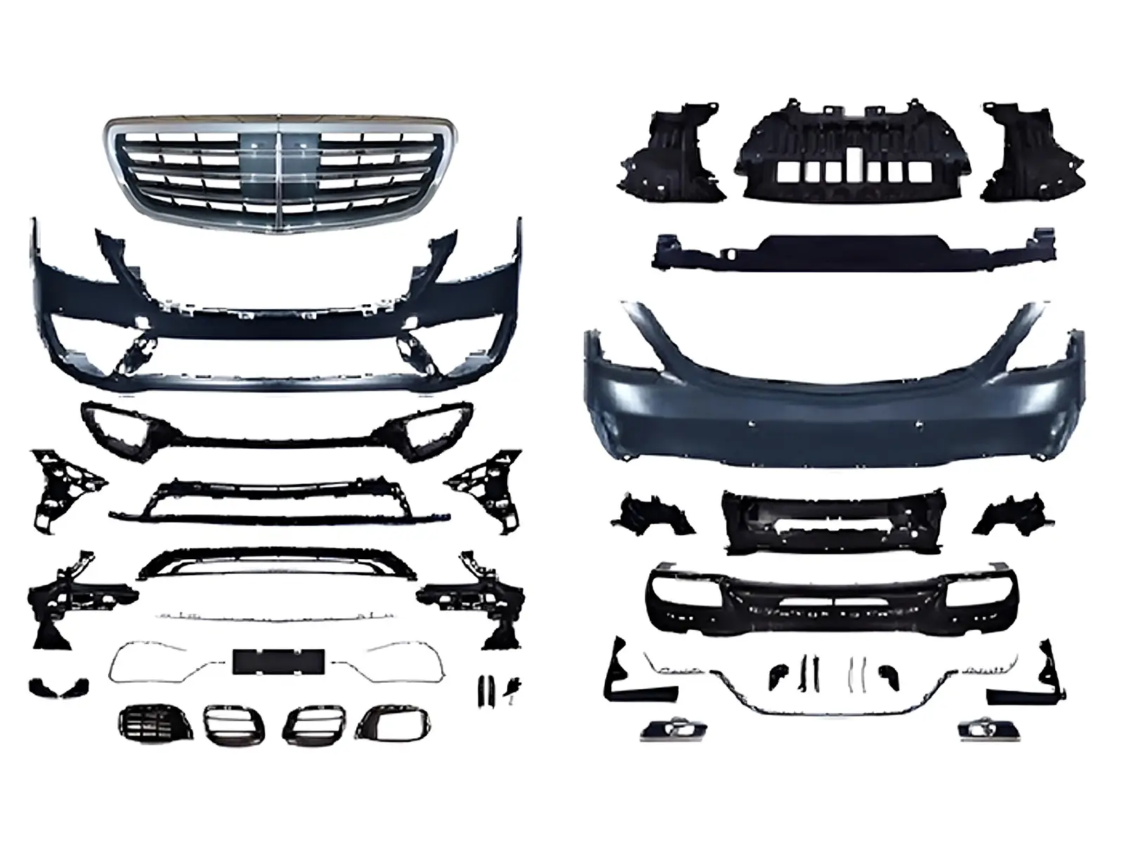 Mercedes S Serisi W222 2013-2021 Gövde Kiti Park Sensörlü: Ön ve Arka, Dörtlü Egzoz Çıkışlı Egzoz Uçlu, Adaptif Hız Sabitleyici (KlimalıC) Panjururlu | WENDER MA2222103
