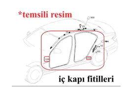 Mercedes GLA Serisi X156 Kapı Fitili Kadifeli