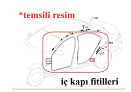 Mercedes ML Serisi W164 Kapı Fitili Kadifeli