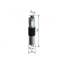 BMW 3 Serisi E46/5 318 ti N42 Yakıt Filtresi | BOSCH 0450905952