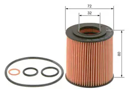 BMW 3 Serisi E90/E91 318i N46 Yağ Filtresi | BOSCH 09864B7018