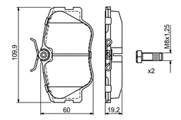 Mercedes W124 E 200 Fren Balatası Ön | BOSCH 0986469410