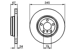 BMW E66 760Li Fren Diski Arka | BOSCH 0986479005