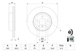 BMW F10 525d Fren Diski Arka | BOSCH 0986479D59