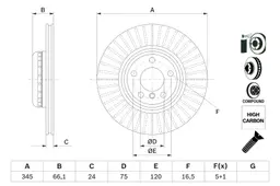 BMW F30 325d Fren Diski Arka | BOSCH 0986479E06