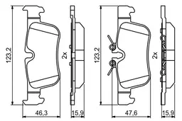 BMW F40 116i Fren Balatası Arka | BOSCH 0986494812