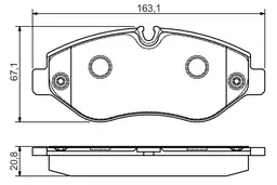 Mercedes W639 Vito 109CDI Fren Balatası Ön | BOSCH 0986495098