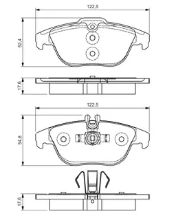 Mercedes W204 GLK 280 Fren Balatası Arka | BOSCH 0986495105
