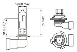 BMW E36 Z3 Sis Farı Ampulü | BOSCH 1987302153