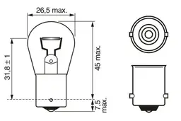 Mercedes W204 C Serisi Fren Lambası Ampulü | BOSCH 1987302280