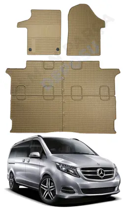 Mercedes Vito Serisi 2014- W447 Lastik Paspas Bej 6 Parça Koku Yapmaz Orijinal Kesim Schönek