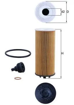 BMW 1 Serisi F40 116d 118i B38 B37 Yağ Filtresi | MAHLE OX1238D