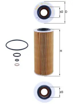 BMW X5 E70 3.0 dX M57 N57 Yağ Filtresi | MAHLE OX177/3D